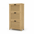 Scarpiera a tre ante in Legno MDF Naturale